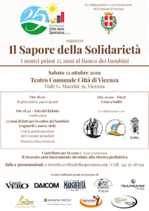 Serenissima Ristorazione sostiene l’evento commemorativo dei 25 anni di vita di Fondazione Città della Speranza Onlus